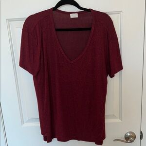 Abound Red Short Sleeve Tee for Casual Elegance
